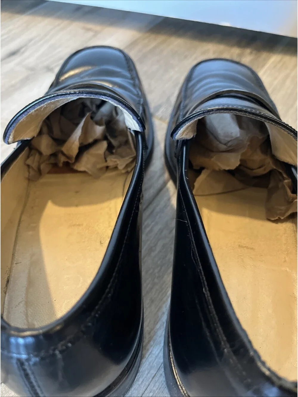 GUCCI MENS BLACK DRESS LOAFERS SIZE 9D MADE IN ITALY GOOD CONDITION!